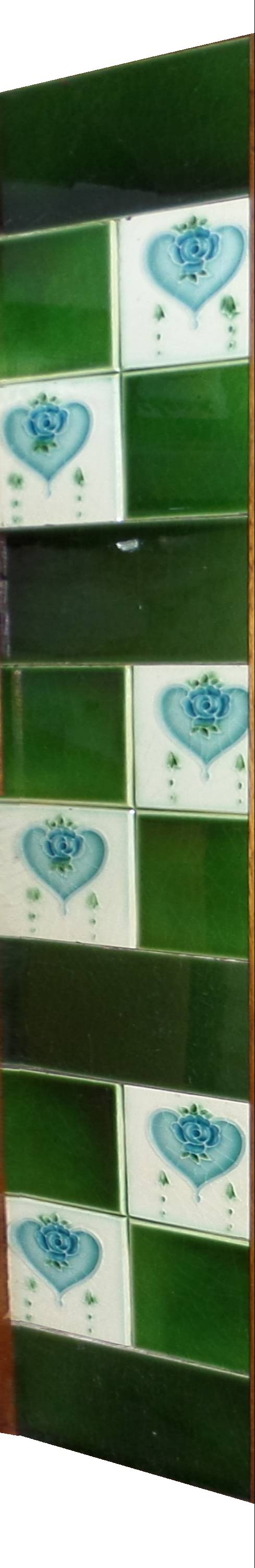 antique fireplace tile set